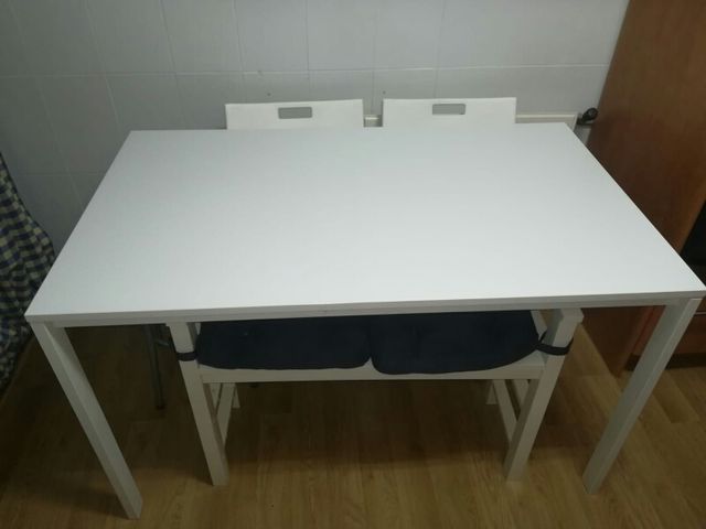 Mesa cocina Blanca de segunda mano por 75 € en Coslada en WALLAPOP Mesa cocina Blanca de segunda mano por 75 € en Coslada en WALLAPOP