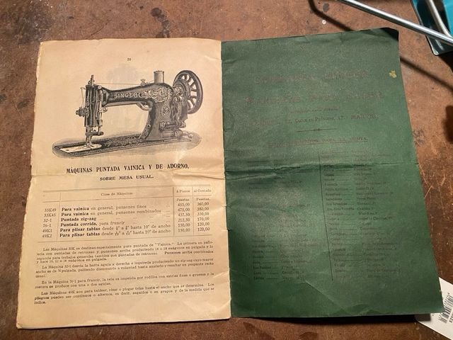 Catálogos Singer 1914