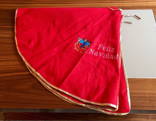 Mantel cubre pie de árbol de navidad