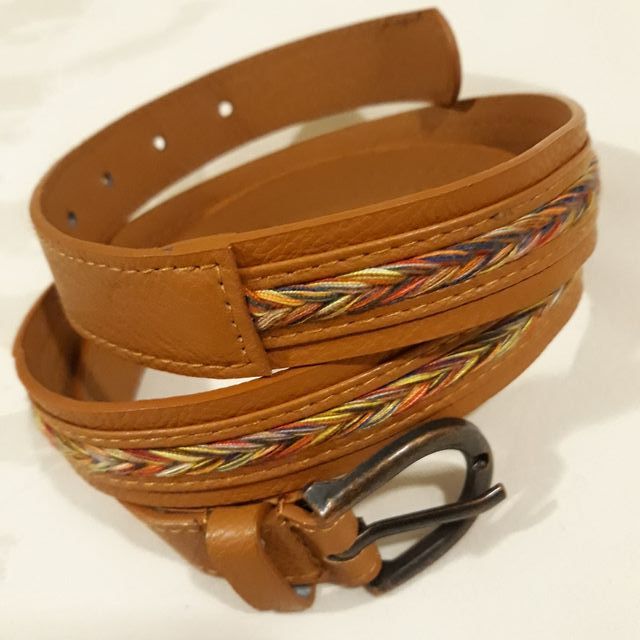 Cinturón Promod marrón y colores - nuevo