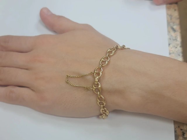 Pulsera calabrotes de oro de 18k