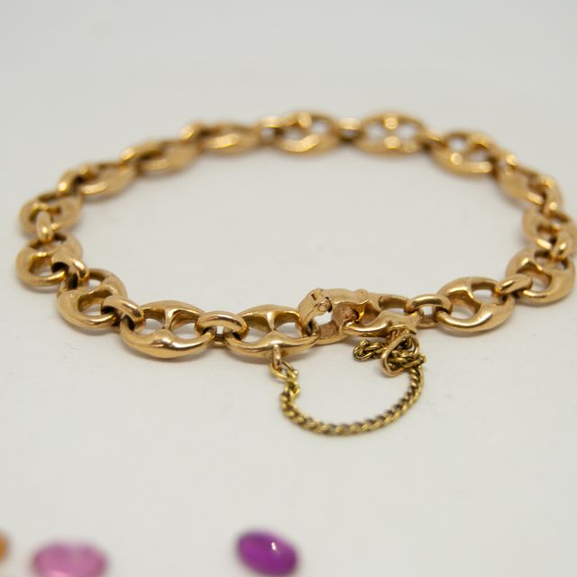 Pulsera calabrotes de oro de 18k