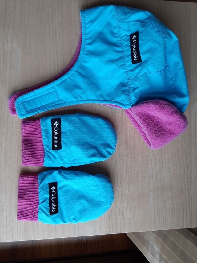 gorro y guantes columbia niña