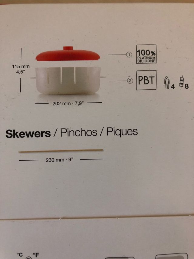 LEKUE Recipiente para cocinar brochetas SIN ESTREN
