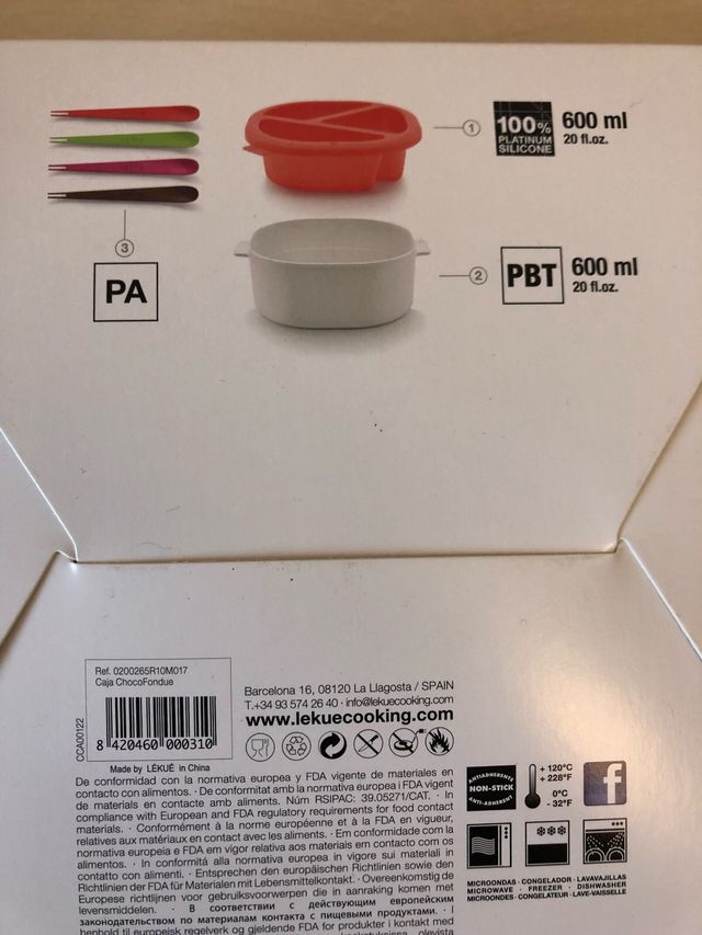 LEKUE Fondue para chocolate SIN ESTRENAR