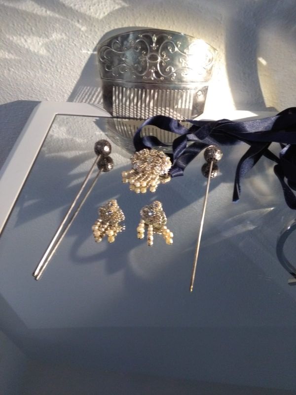 Traje huertana fallera más delantal, blusa,...