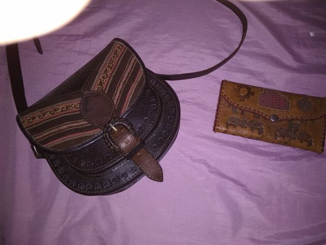 bolso piel Perú regalo cartera, nuevos
