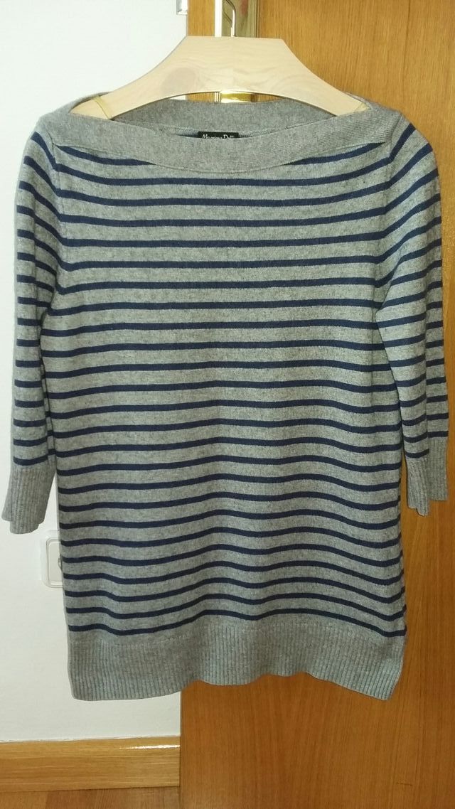 jersey massimo dutti rayas grises y azules