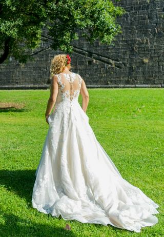 vestido de novia talla 42 de segunda mano en donostia-san sebastián