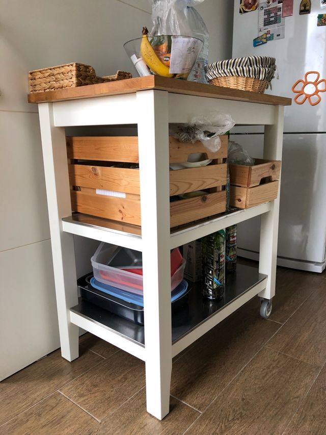 Mesa auxiliar de cocina Stenstorp Ikea de segunda mano por 109 € en ... Mesa auxiliar de cocina Stenstorp Ikea de segunda mano por 109 € en ...