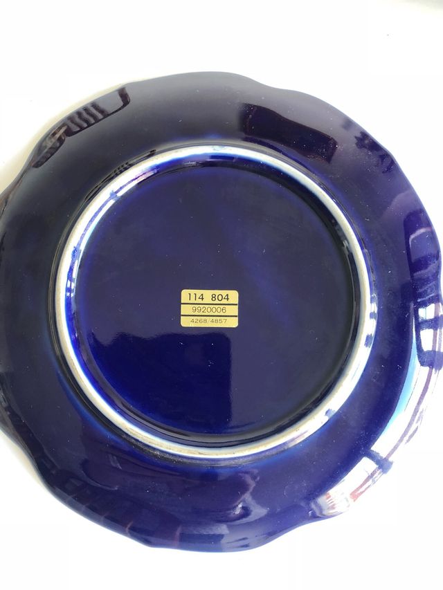 Plato cerámica y oro