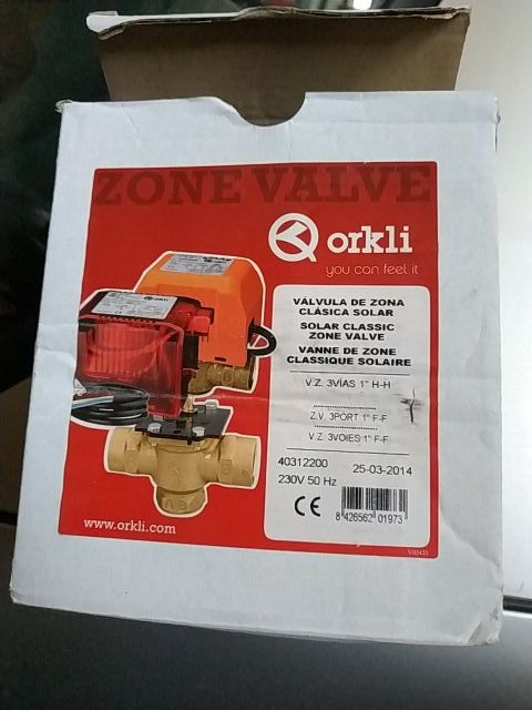 electroválvula solar 3 vías orkli 1"
