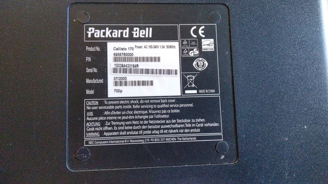 monitor packar bell