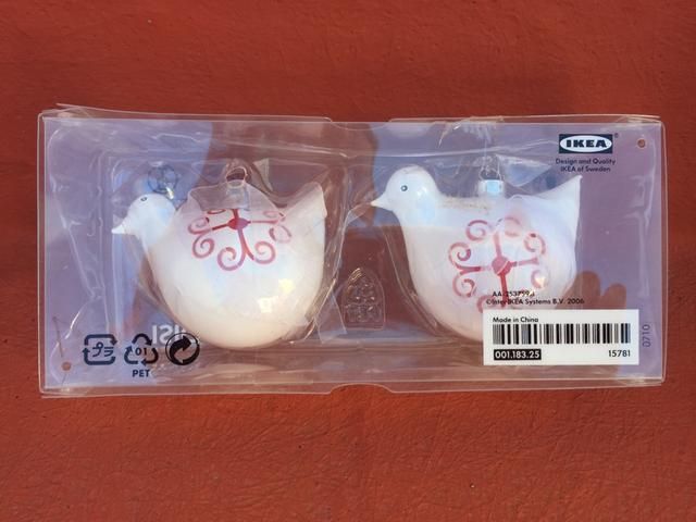 Adorno Navidad IKEA Colgante Patos Blanco