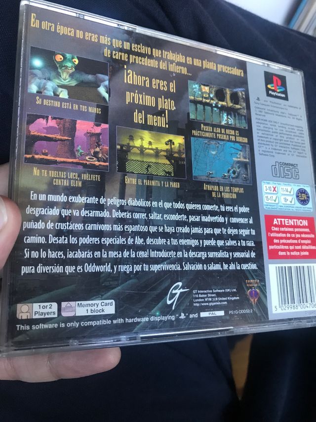 Juego PlayStation OddWorld Abe Odissey (juegazo)