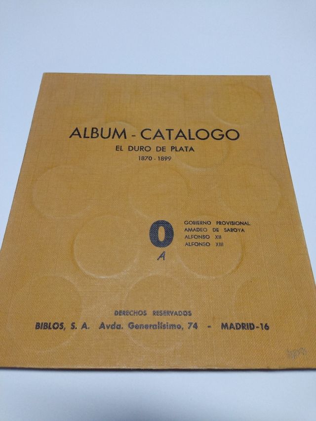 Catalogo album El duro de plata 1870 al 99