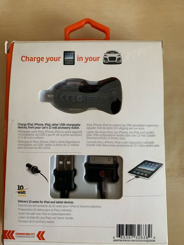 Cargador coche iPhone Griffin.