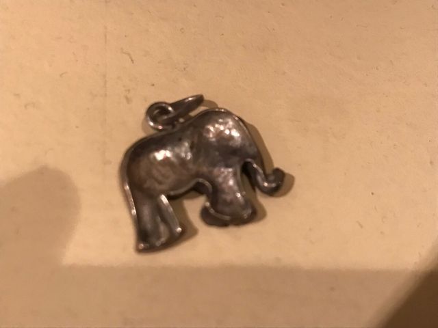 Colgante plata elefante