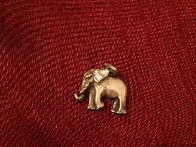 Colgante plata elefante
