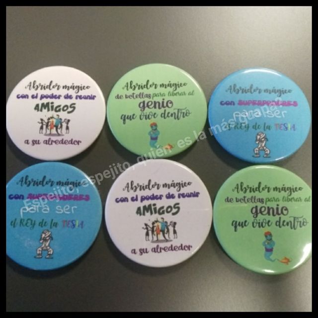 CHAPAS ,ESPEJOS, ABRIDORES E IMANES.