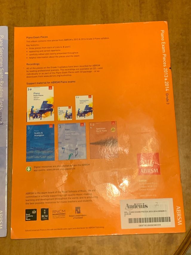 Libros para ABRSM, nivel 3