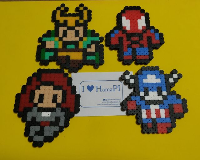 Super Héroes de Marvel y DC en Hama Beads -Pyssla