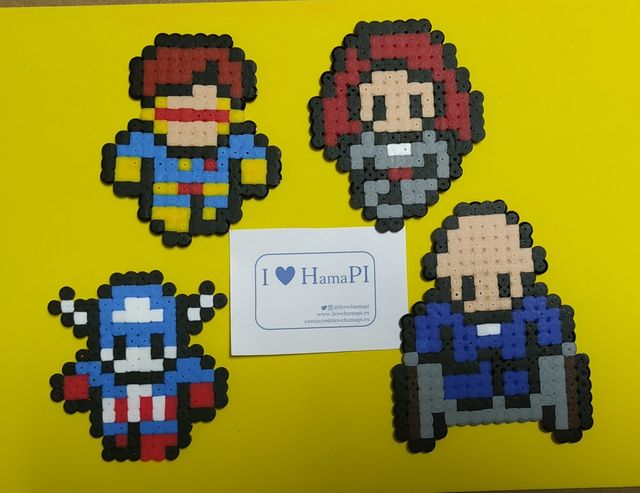 Super Héroes de Marvel y DC en Hama Beads -Pyssla