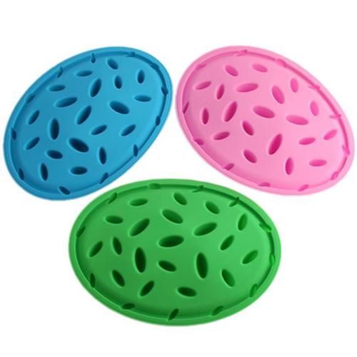 Plato silicona verde anti-ansias para mascotas