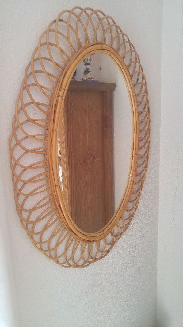 Habitacion mimbre cabecero comoda espejo mesillas