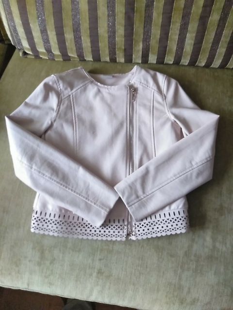 chaqueta piel rosa palo talla 9-10