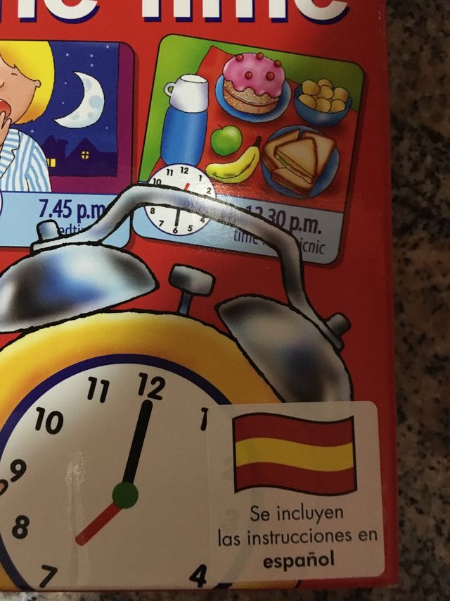 Juego inglés Tell the time