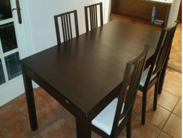 Mesa comedor extensible ikea con 4 sillas de segunda mano por 175 ... Mesa comedor extensible ikea con 4 sillas de segunda mano por 175 ...