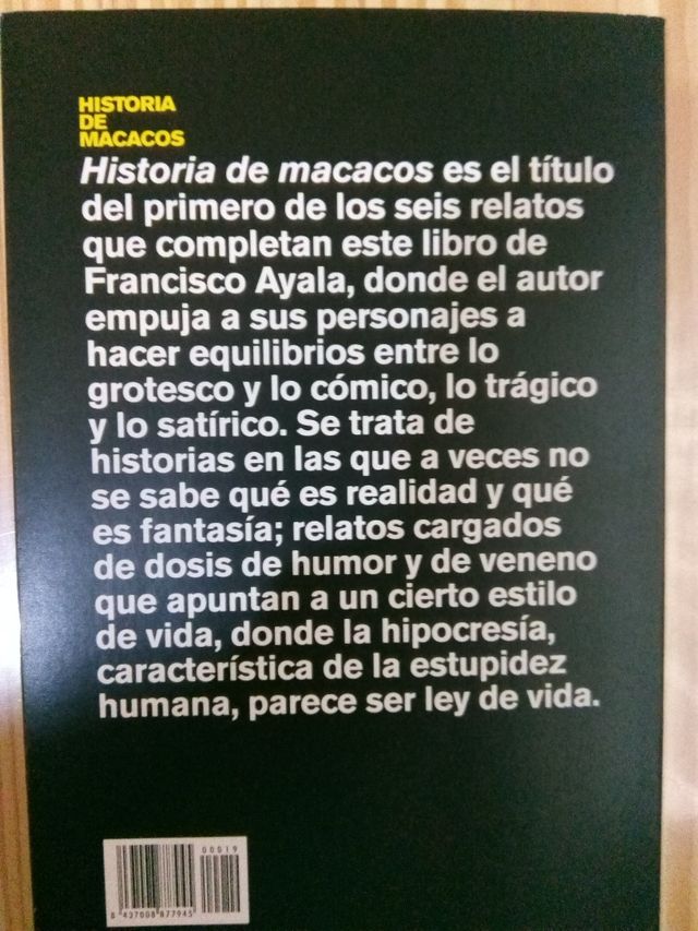 Historia de macacos - Francisco Ayala