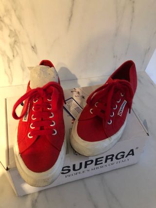 zapatillas superga rojas