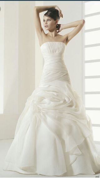 vestido de novia rosa clara de segunda mano en oviedo en wallapop