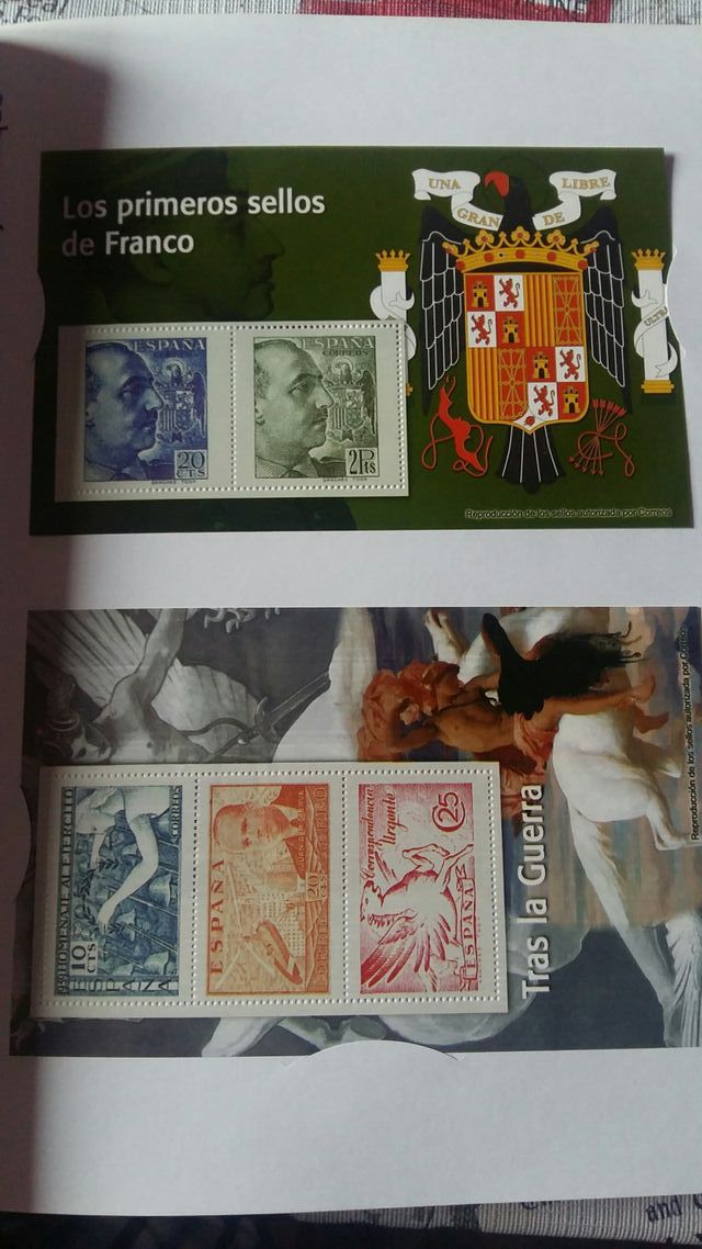 el franquismo en sellos y billetes
