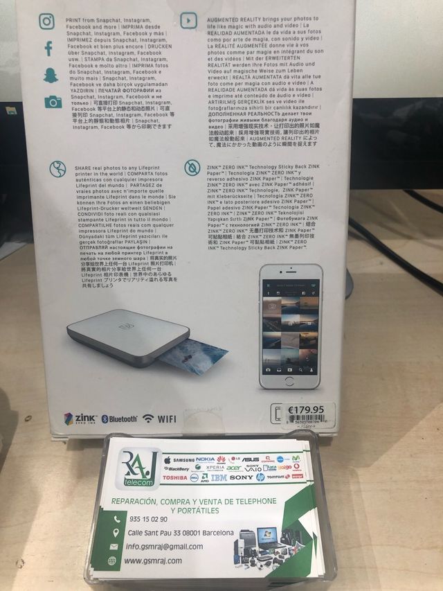 Impresora fotos y vídeo 7,6 x 11,4 cm de Lifeprint