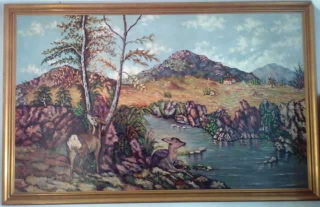 GRAN CUADRO AL OLEO 200X140 CM.