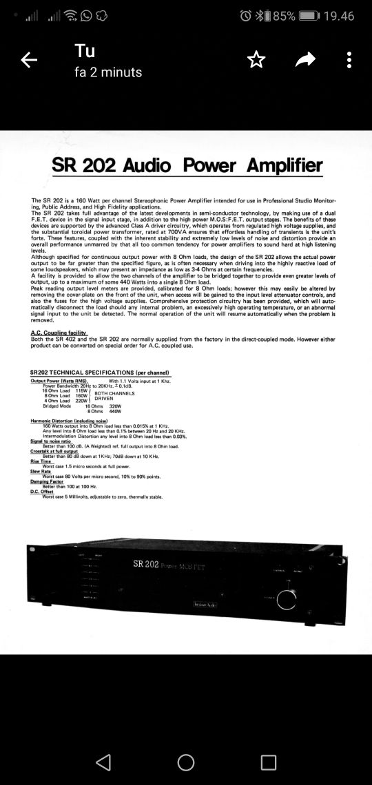 etapas de potencia Caudio sr 606, 404, 202