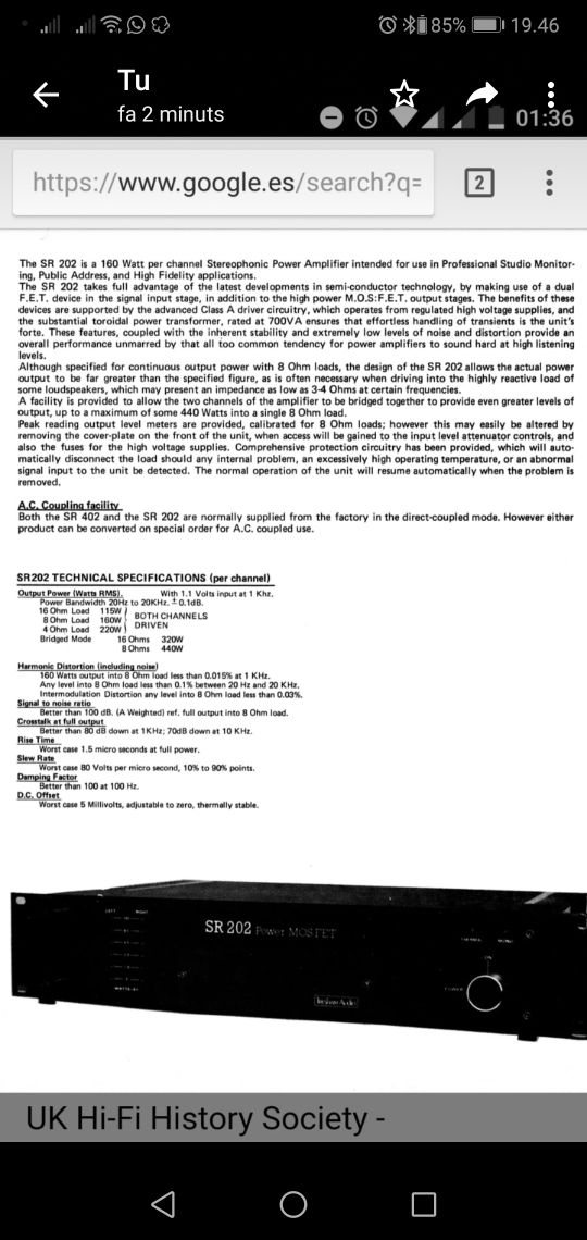 etapas de potencia Caudio sr 606, 404, 202