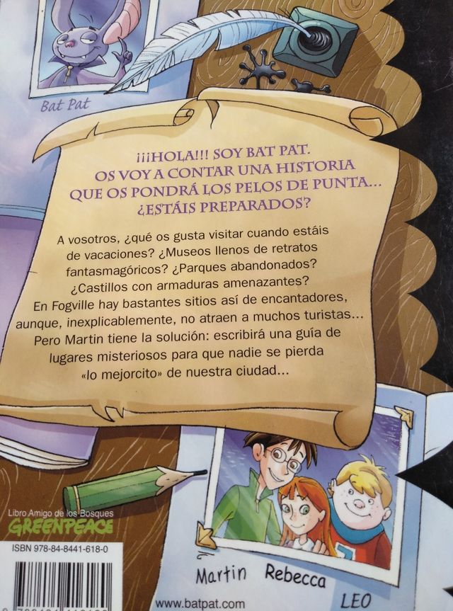 Libro infantil juvenil Bat Pat; La casa embrujada