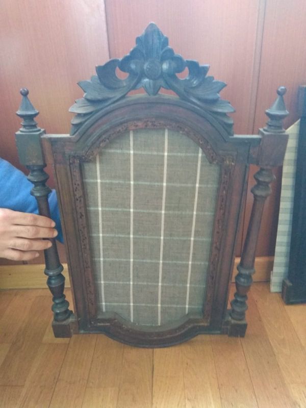 Marco-cuadro trasera silla siglo 18