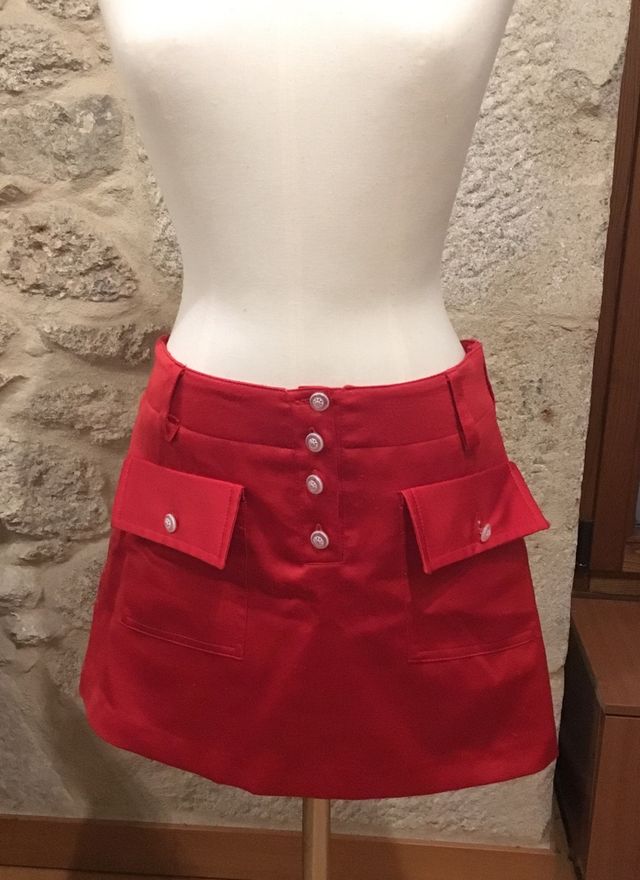 Falda roja vintage