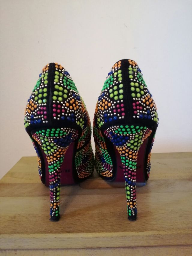 Zapatos tacón colores. Número 38