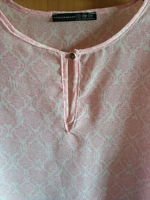Blusa blanca estampado rosa