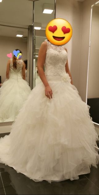 vestido de novia rosa clara de segunda mano en la provincia de