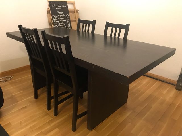 Mesa grande con 4 sillas (comedor) de segunda mano por 30 € en ... Mesa grande con 4 sillas (comedor) de segunda mano por 30 € en ...