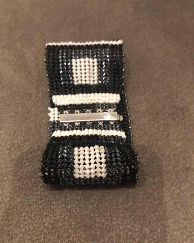 Pulsera de cuentas color Blanco y negro