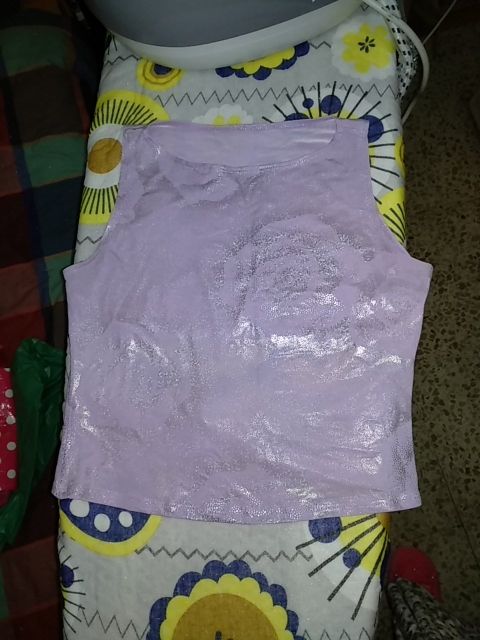 top licra lila claro