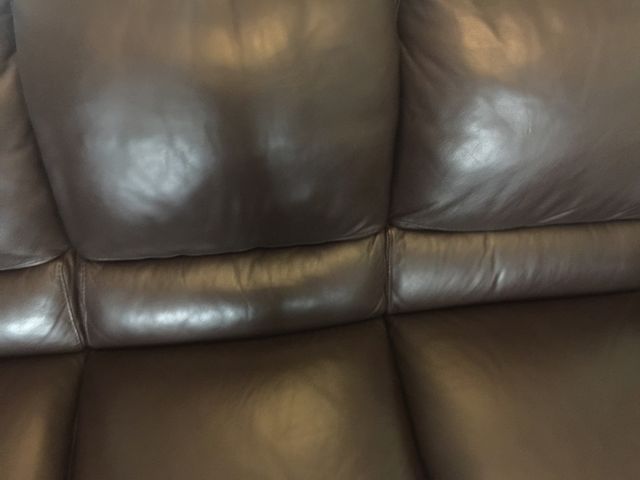 Sofá 3 plazas de piel marron